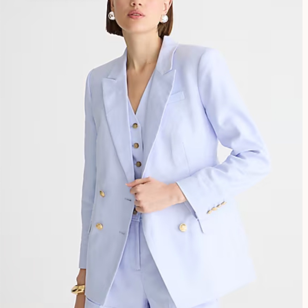 NWT J.Crew Greta blazer in stretch linen blend